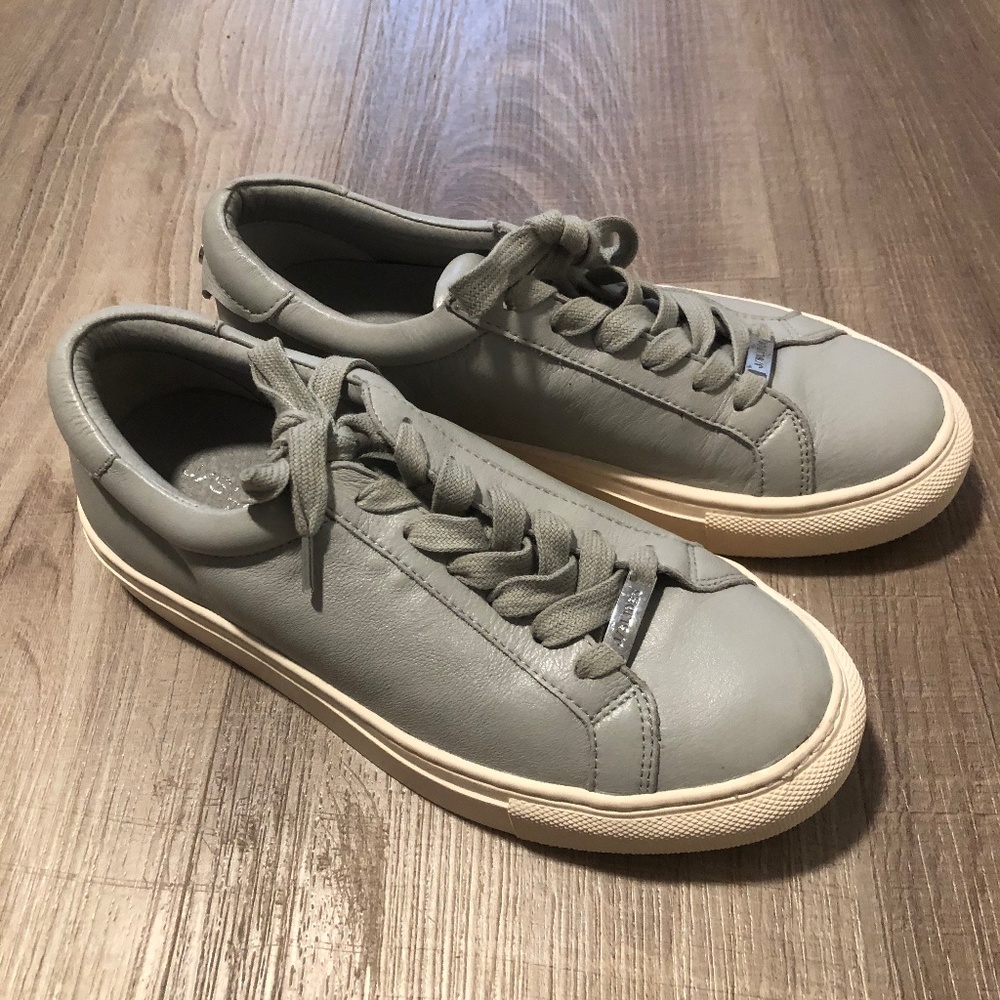 J Slide Lace Up Sneakers In a Pale Blue/Gray Size 6